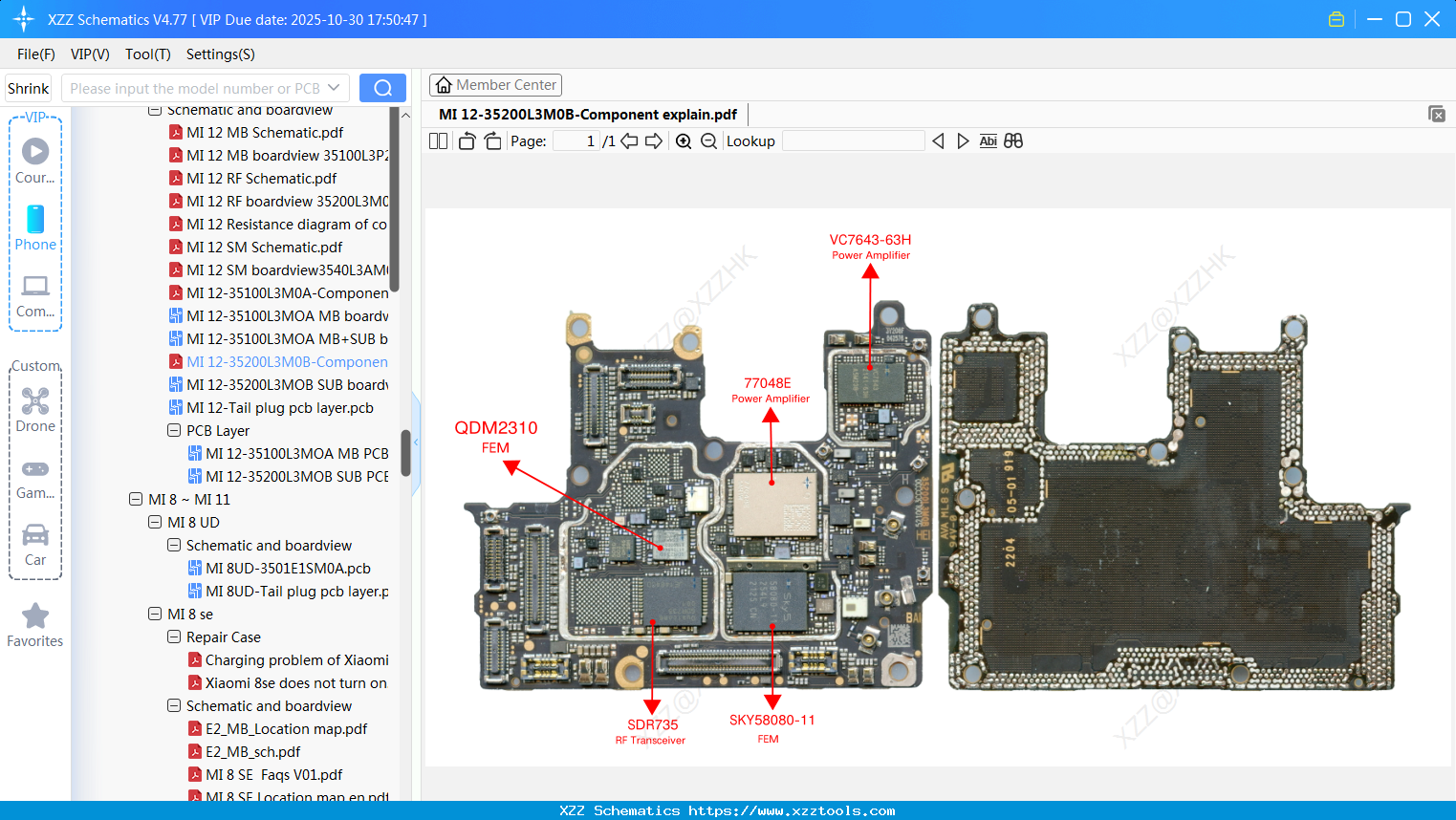 Xiaomi MI 12-35200L3M0B-Component Explain